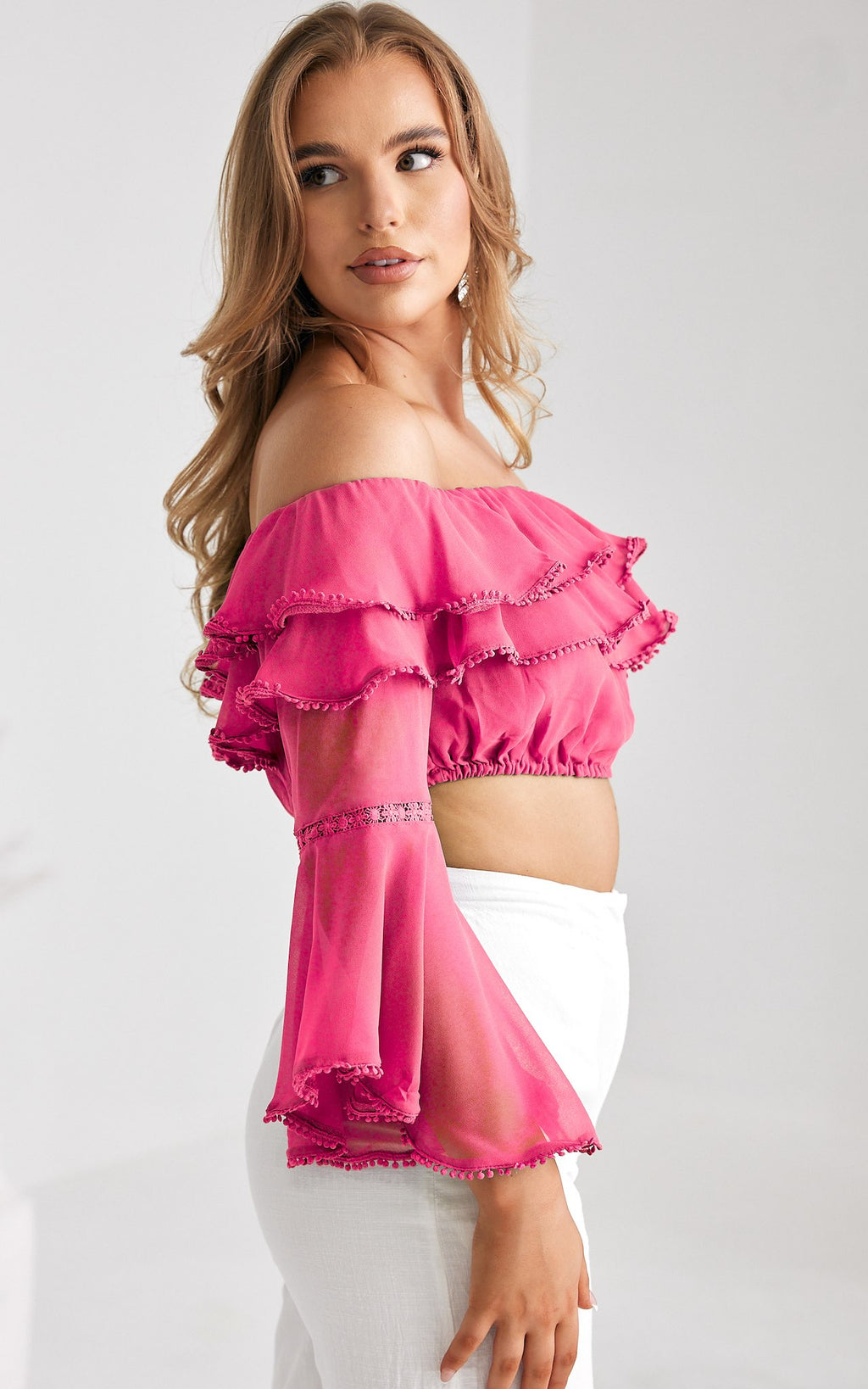 Misha Crop Top - Hot Pink
