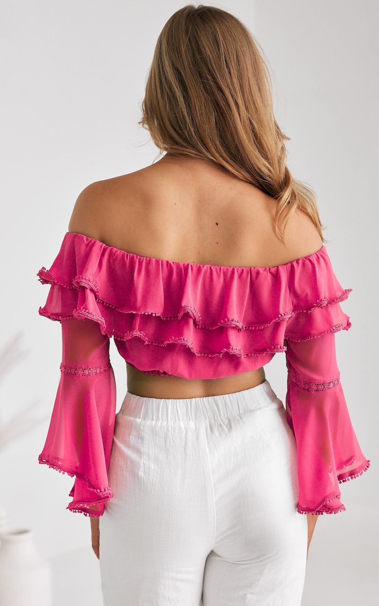 Misha Crop Top - Hot Pink