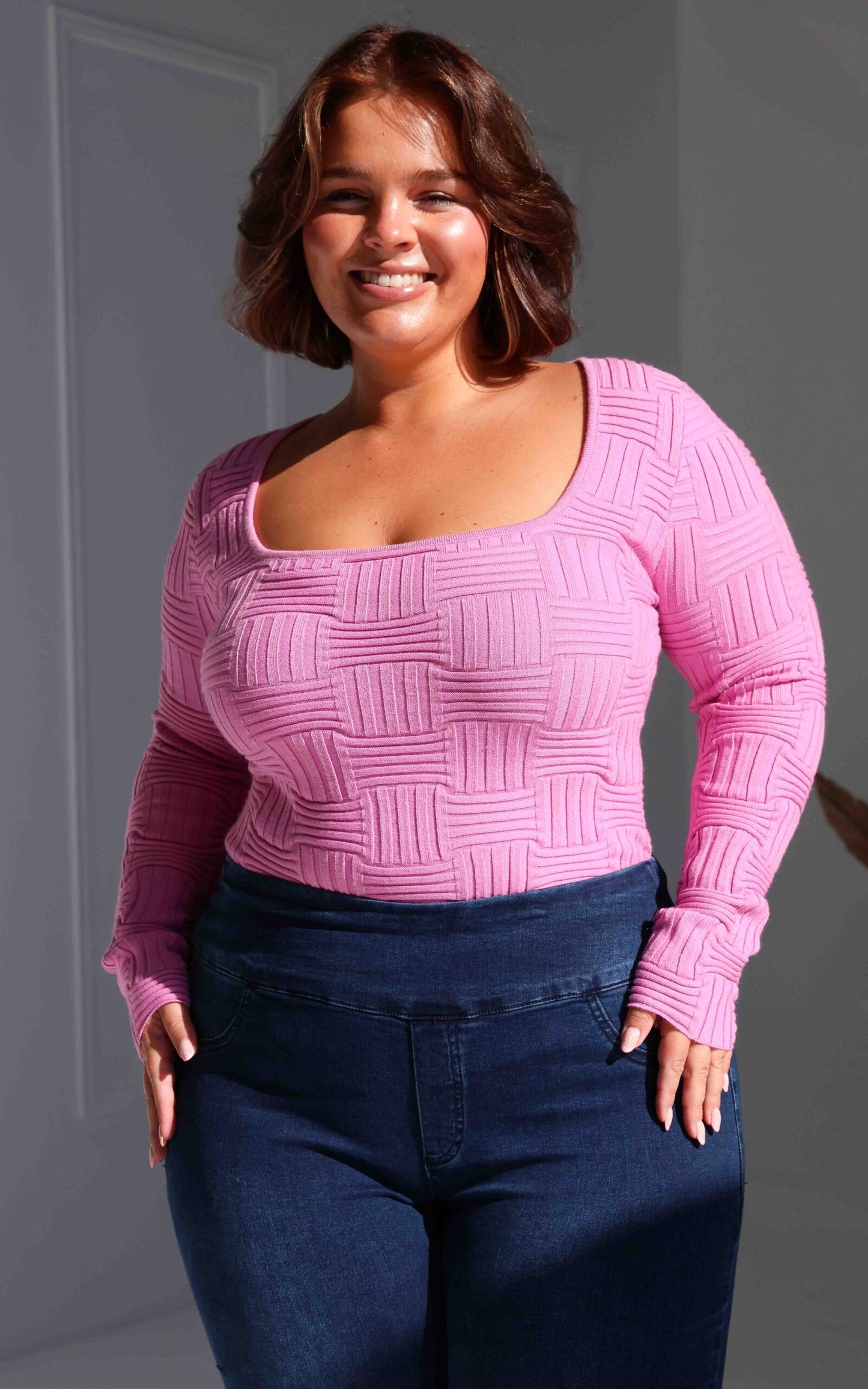 Miya Knit Top - Pink