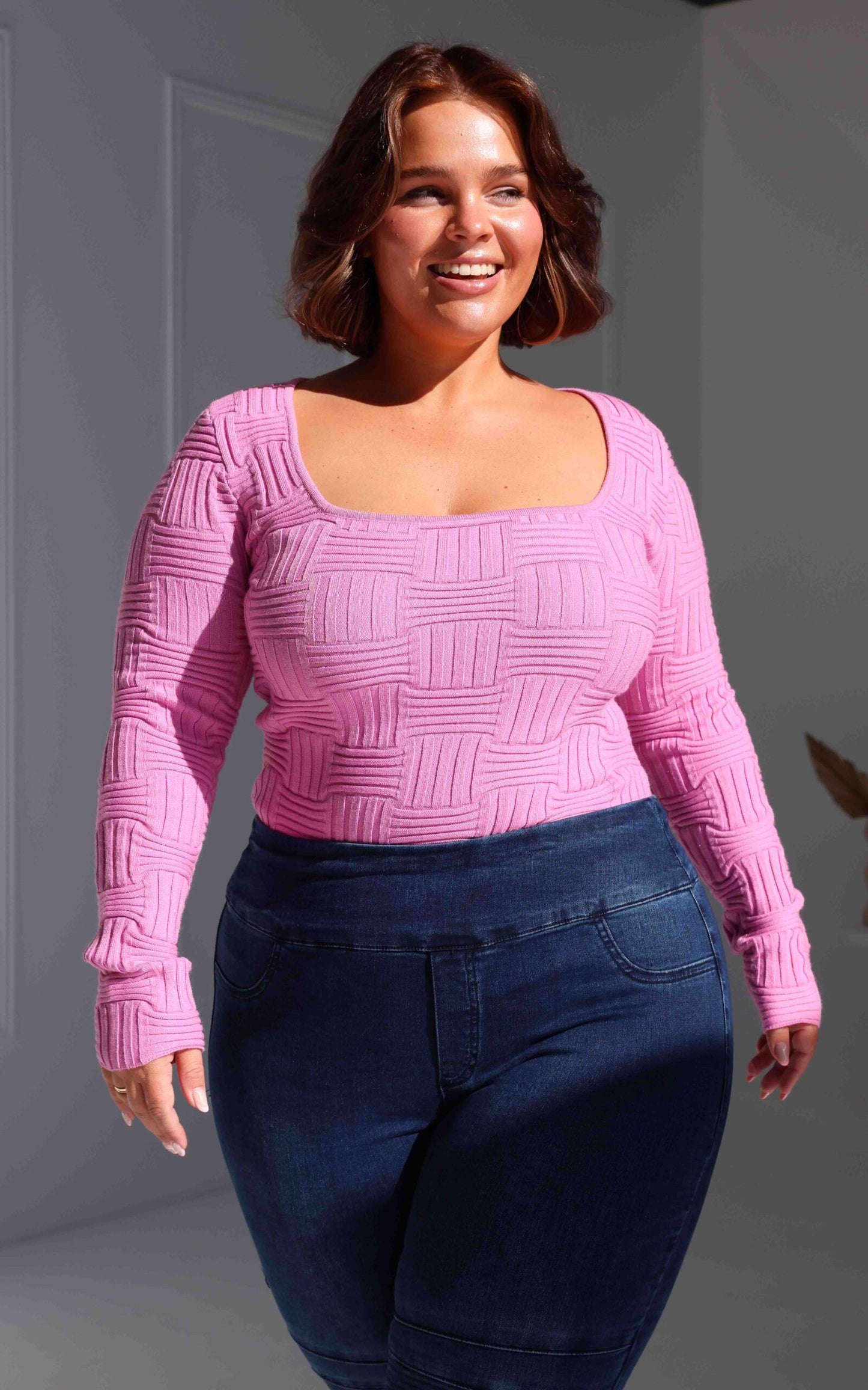 Miya Knit Top - Pink