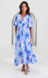Monique Maxi Dress - Blue Floral