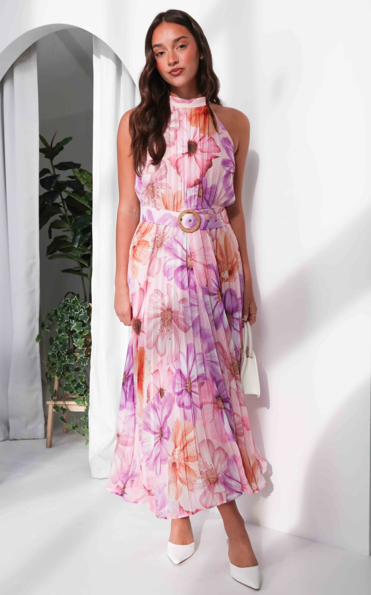 Montie Maxi Dress - Pink Lilac Floral