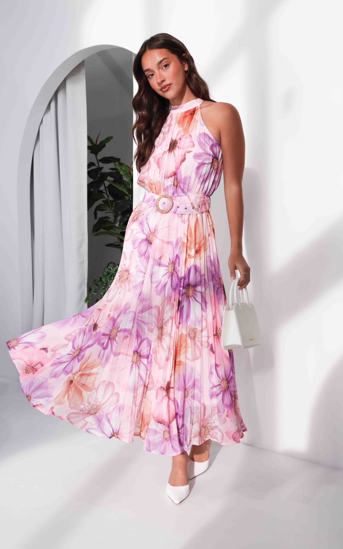 Montie Maxi Dress - Pink Lilac Floral