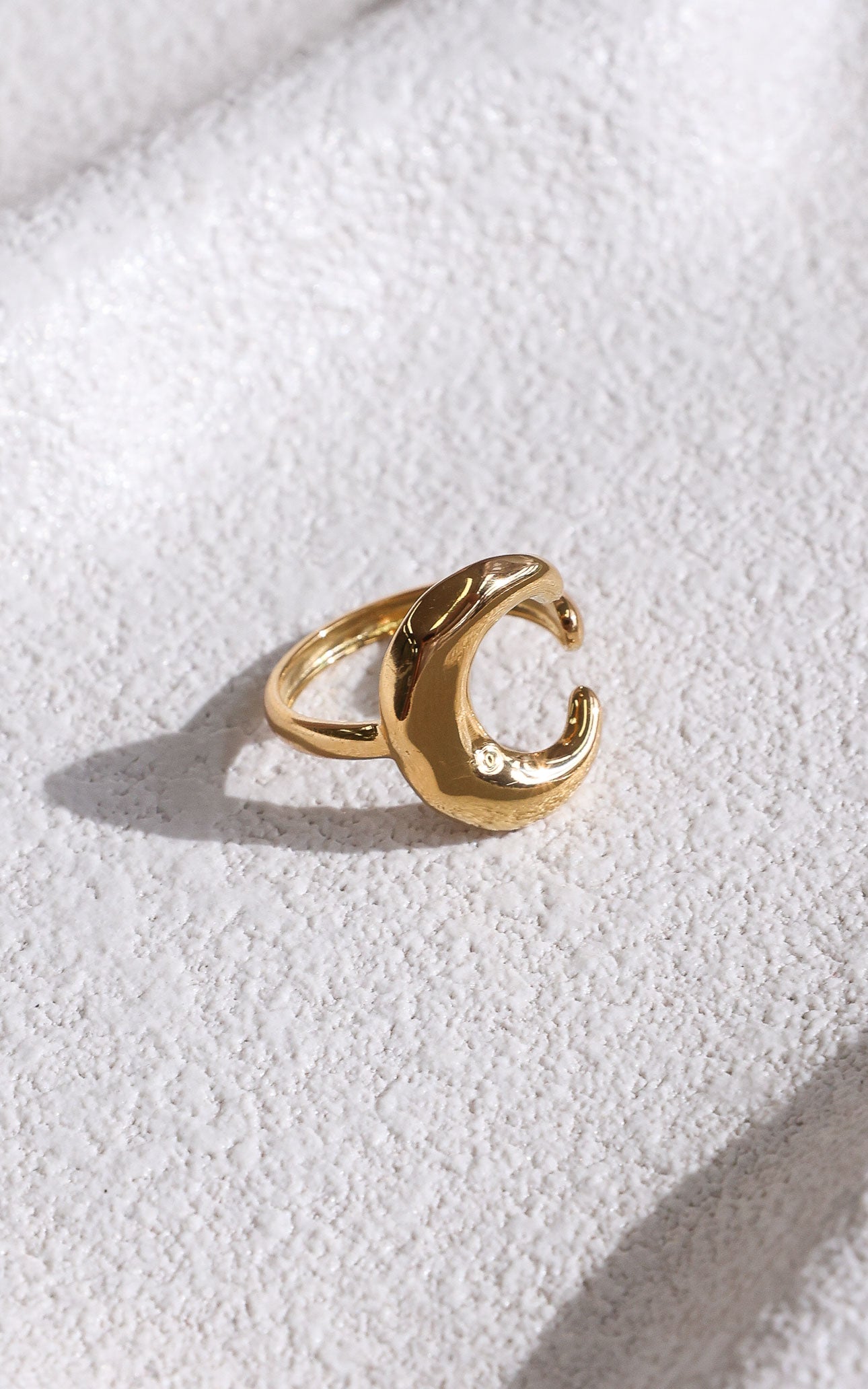 Moonbeam Ring - Gold Moon