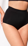 Mora High Waisted Peach Hip Shapewear Briefs - Black
