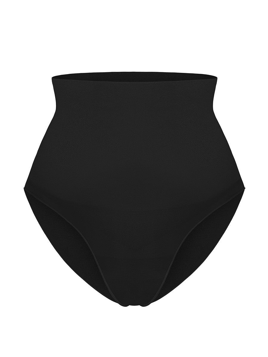Ingrid High Waisted Boning Shapewear Briefs - Black