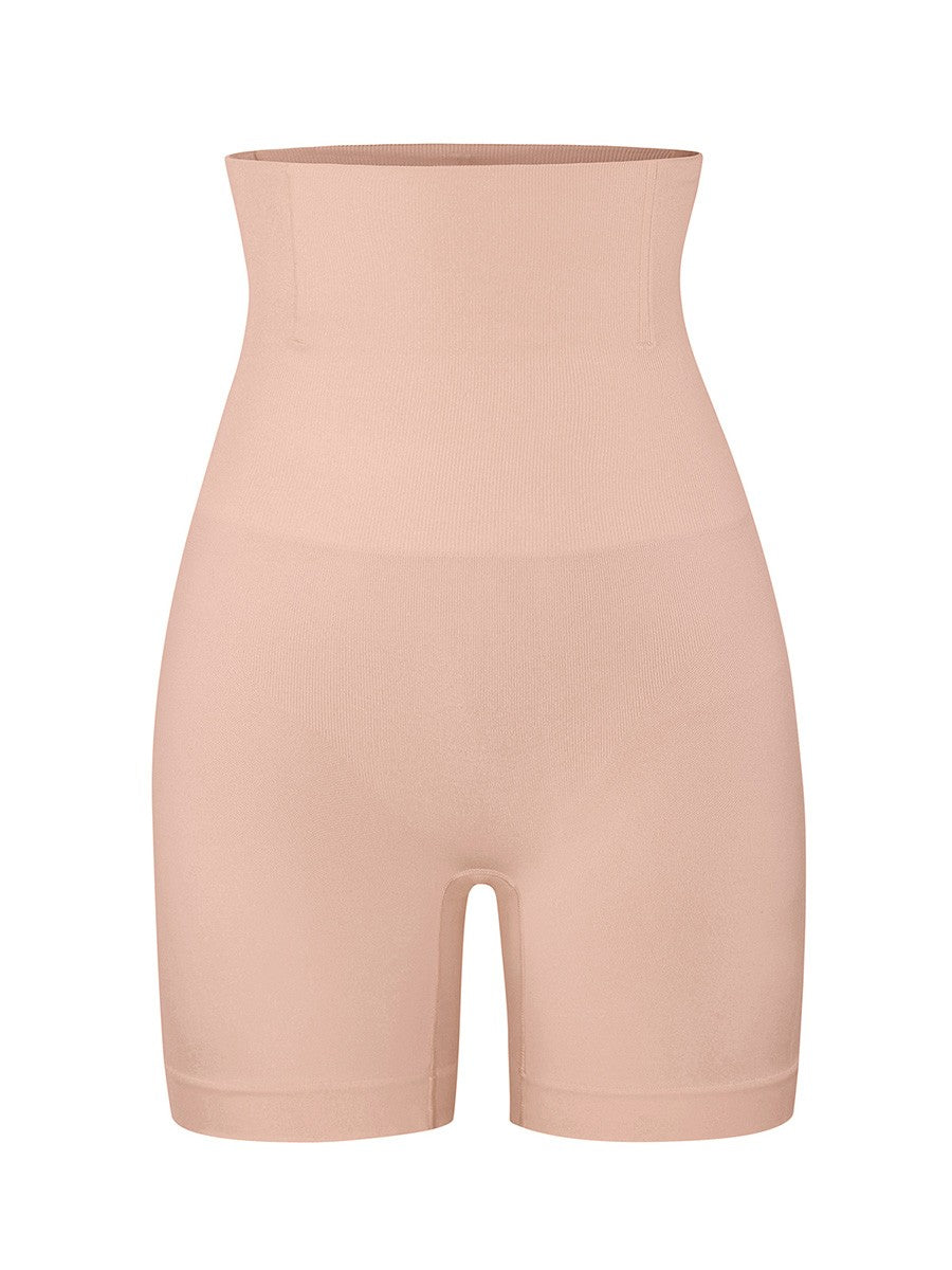 Tia High Waisted Boning Shapewear Control Shorts - Warm Nude