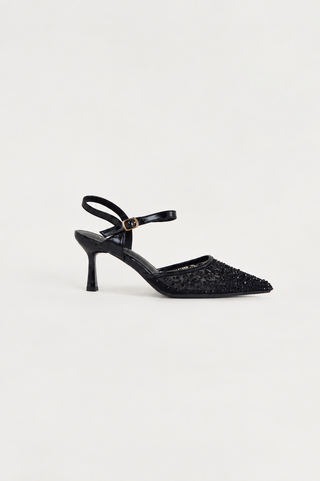 Matilda Heels - Black Rhinestone