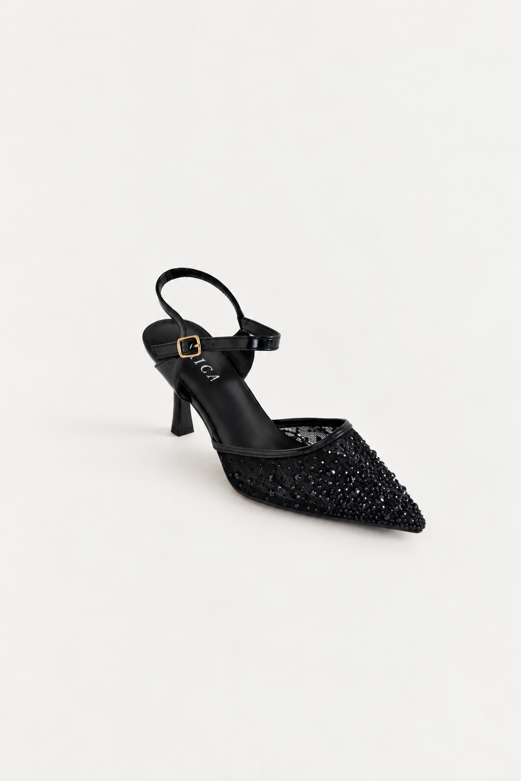 Matilda Heels - Black Rhinestone