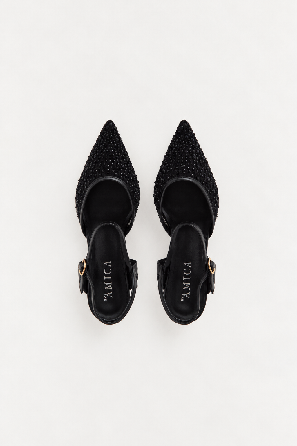 Matilda Heels - Black Rhinestone