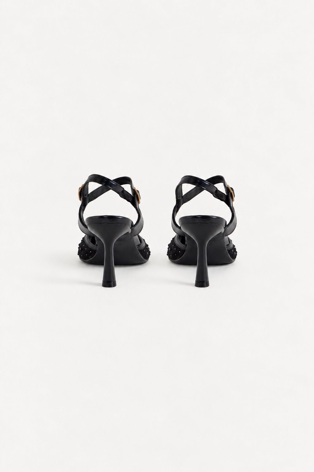 Matilda Heels - Black Rhinestone