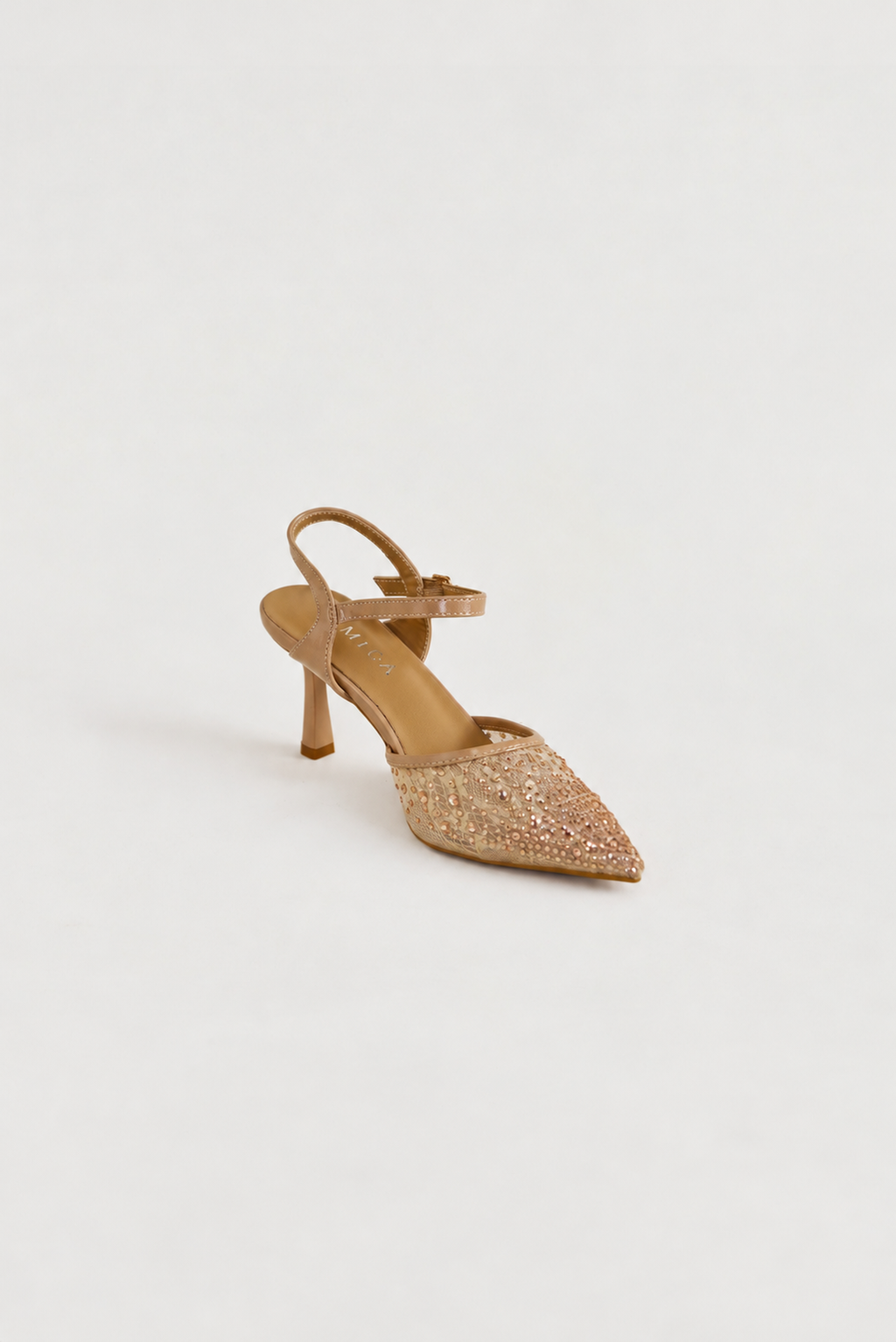 Matilda Heels - Nude Rhinestone