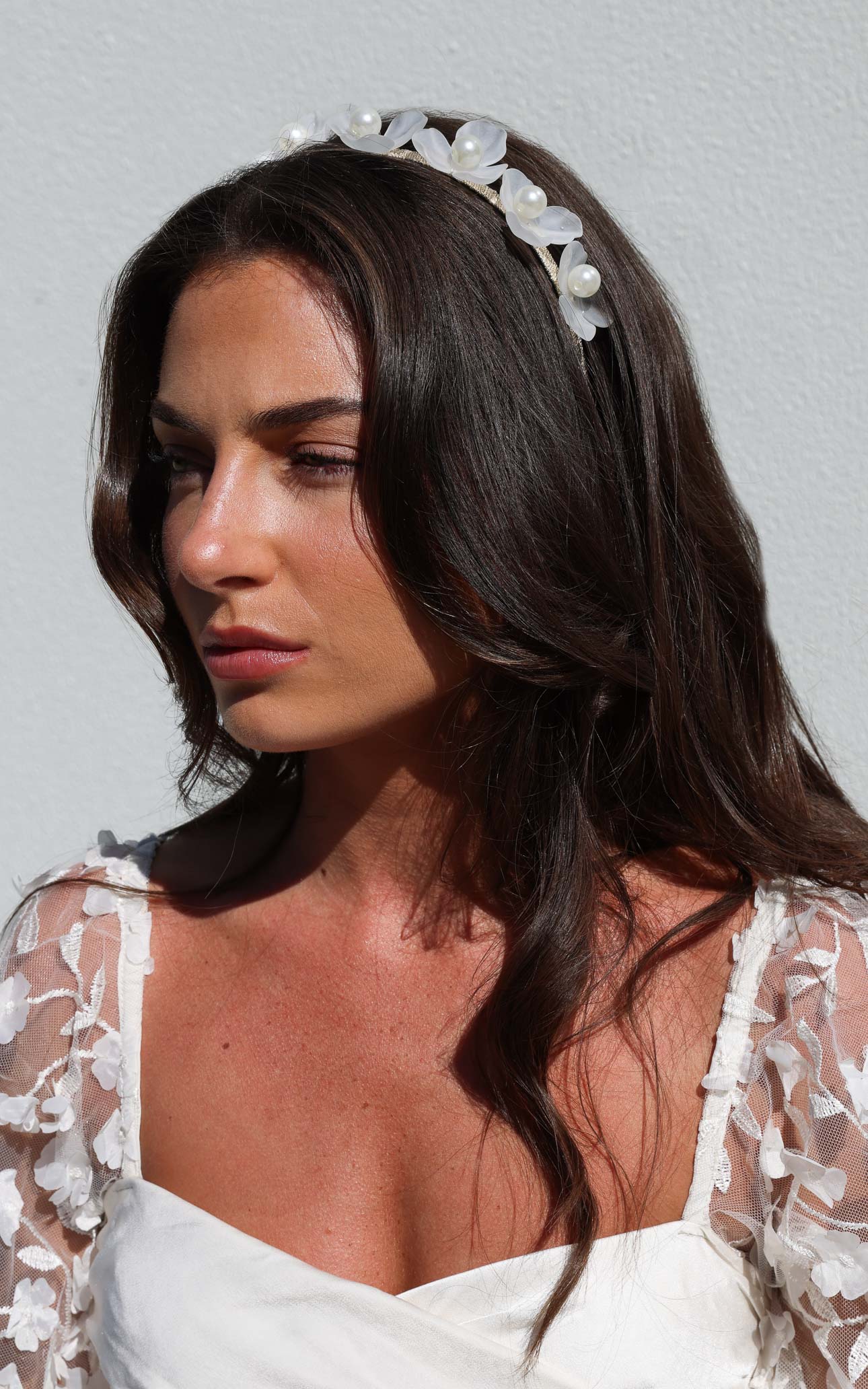 Meadow Headband - Matte Flower Pearl