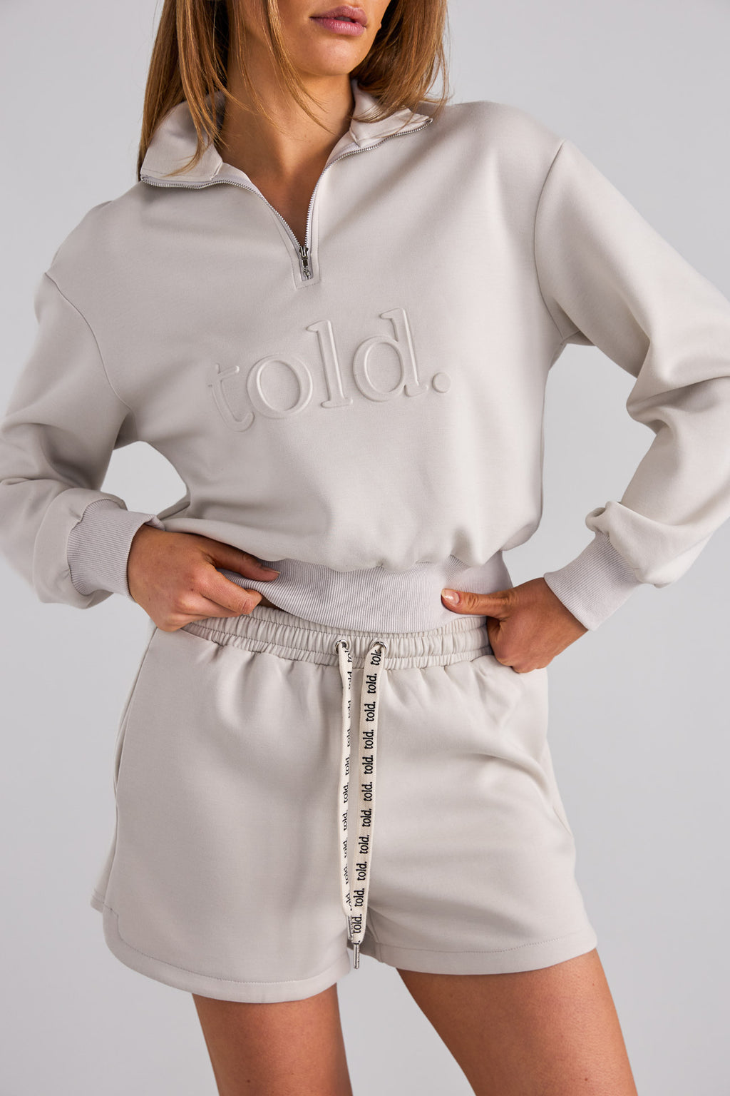 Miku Quarter Zip Sweater - Bone