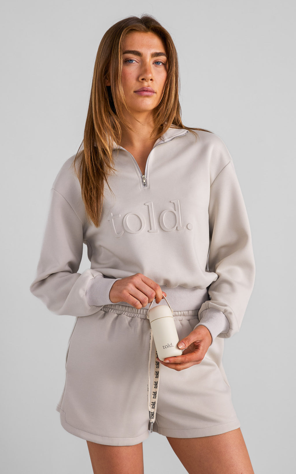 Miku Quarter Zip Sweater - Bone