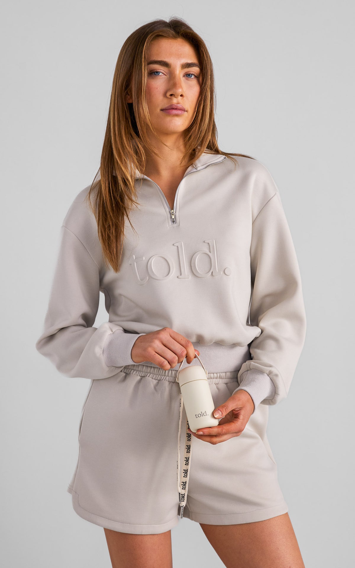 Miku Quarter Zip Sweater - Bone