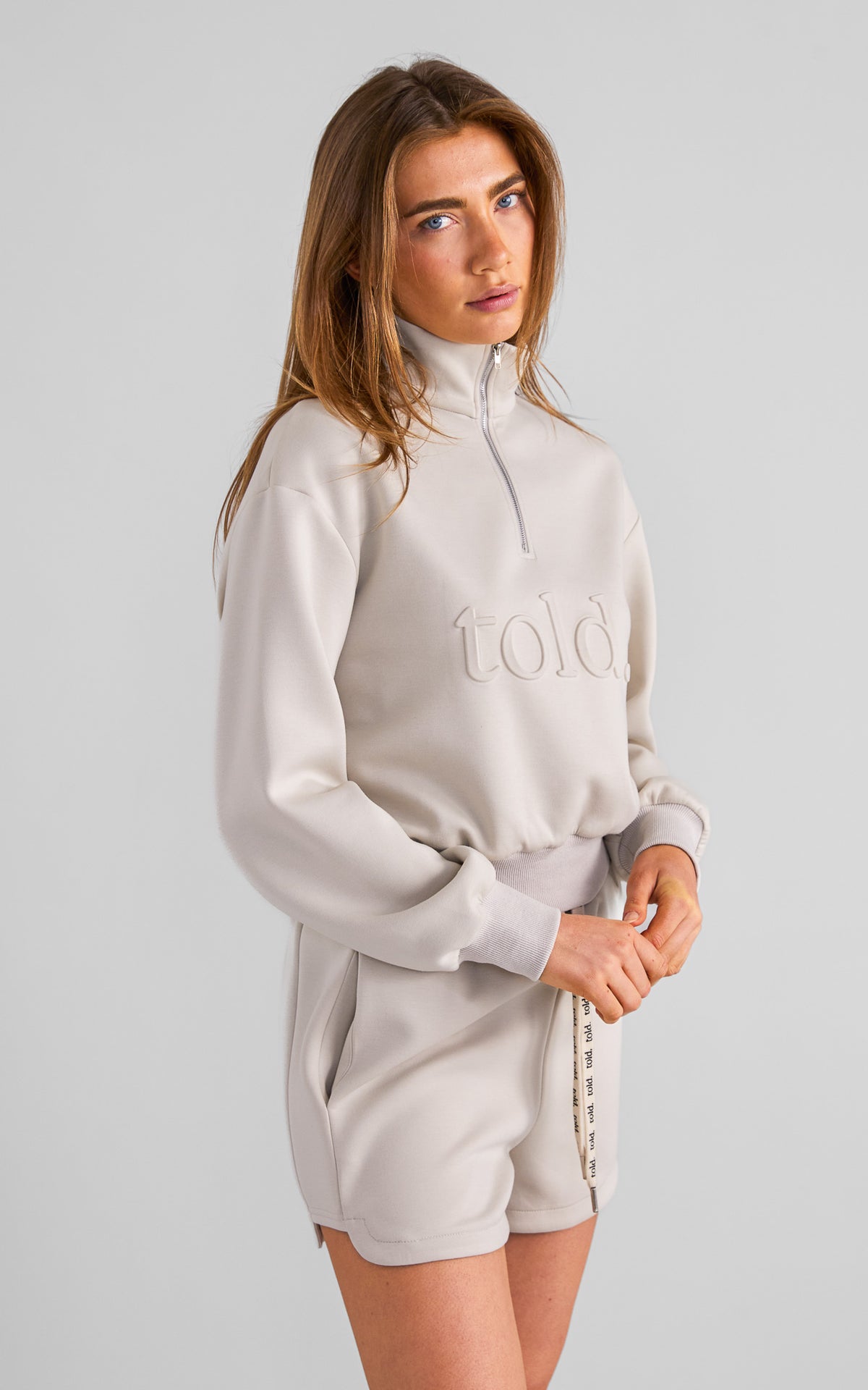 Miku Quarter Zip Sweater - Bone