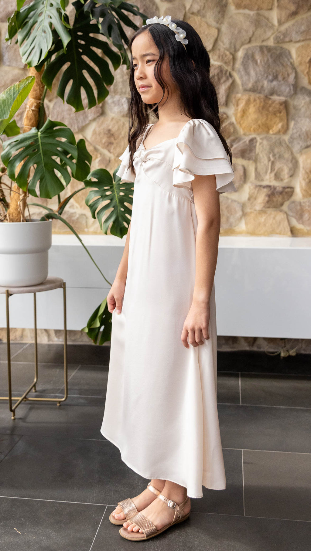 (PREORDER) In The Sky Kids Dress - Bone