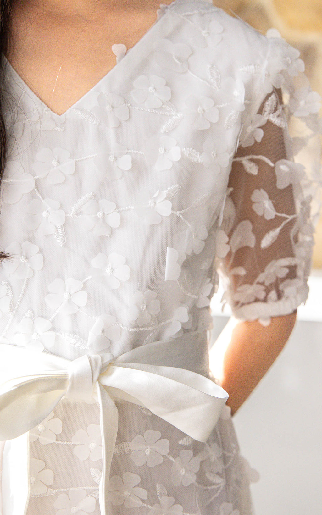 (PREORDER) Leana Kids Dress - White