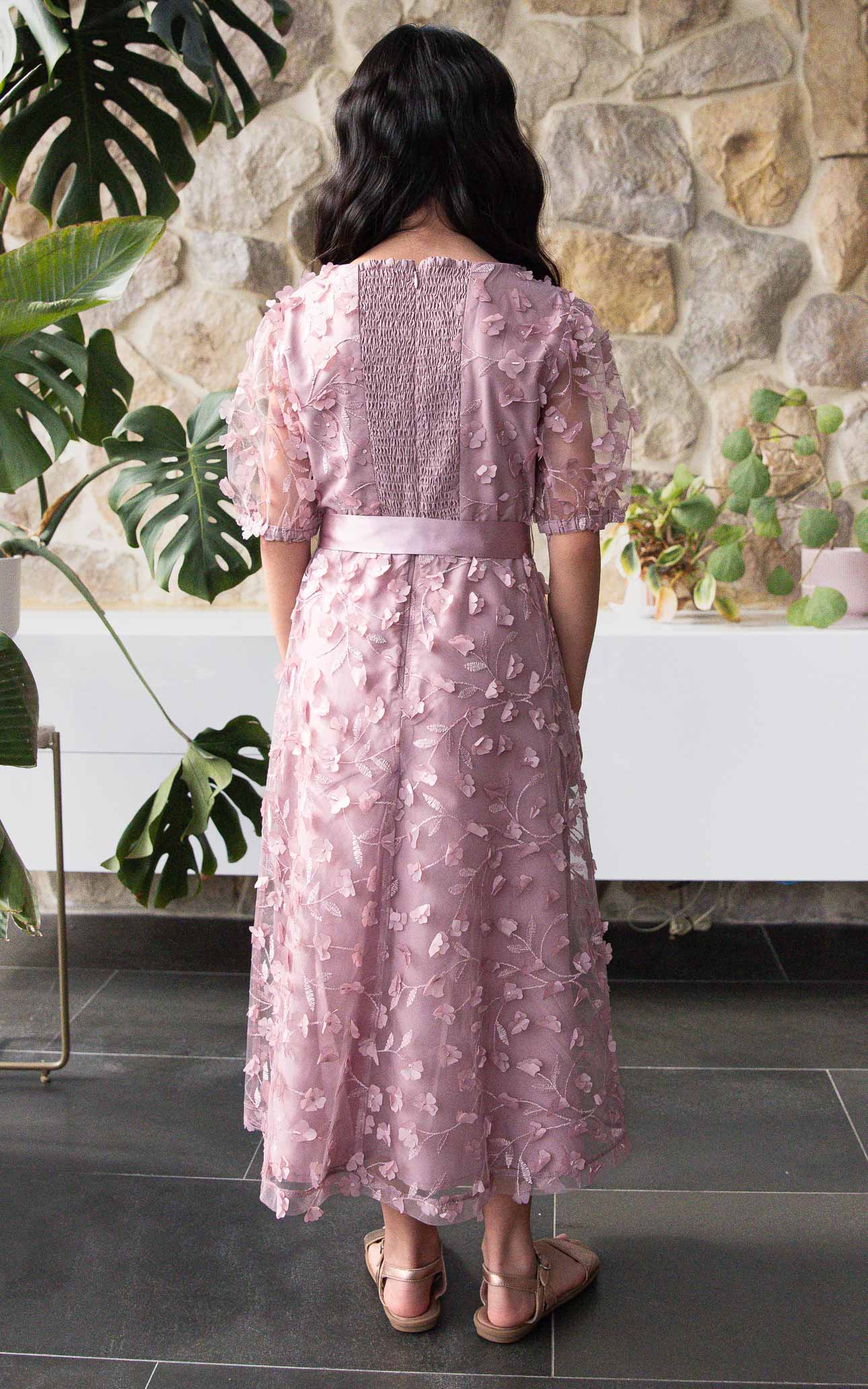 (PREORDER) Leonie Kids Dress - Dusty Pink