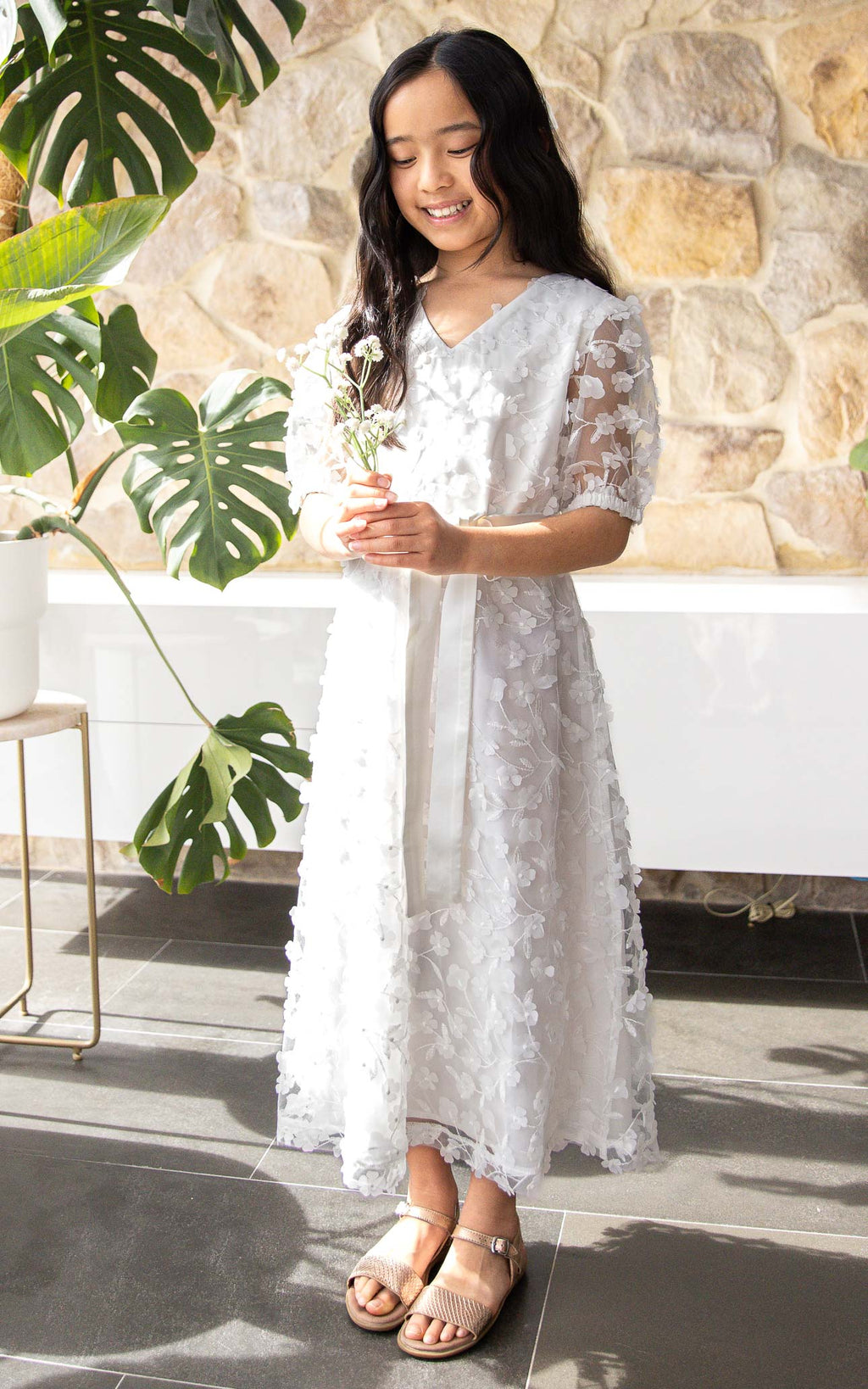 (PREORDER) Leonie Kids Dress - White