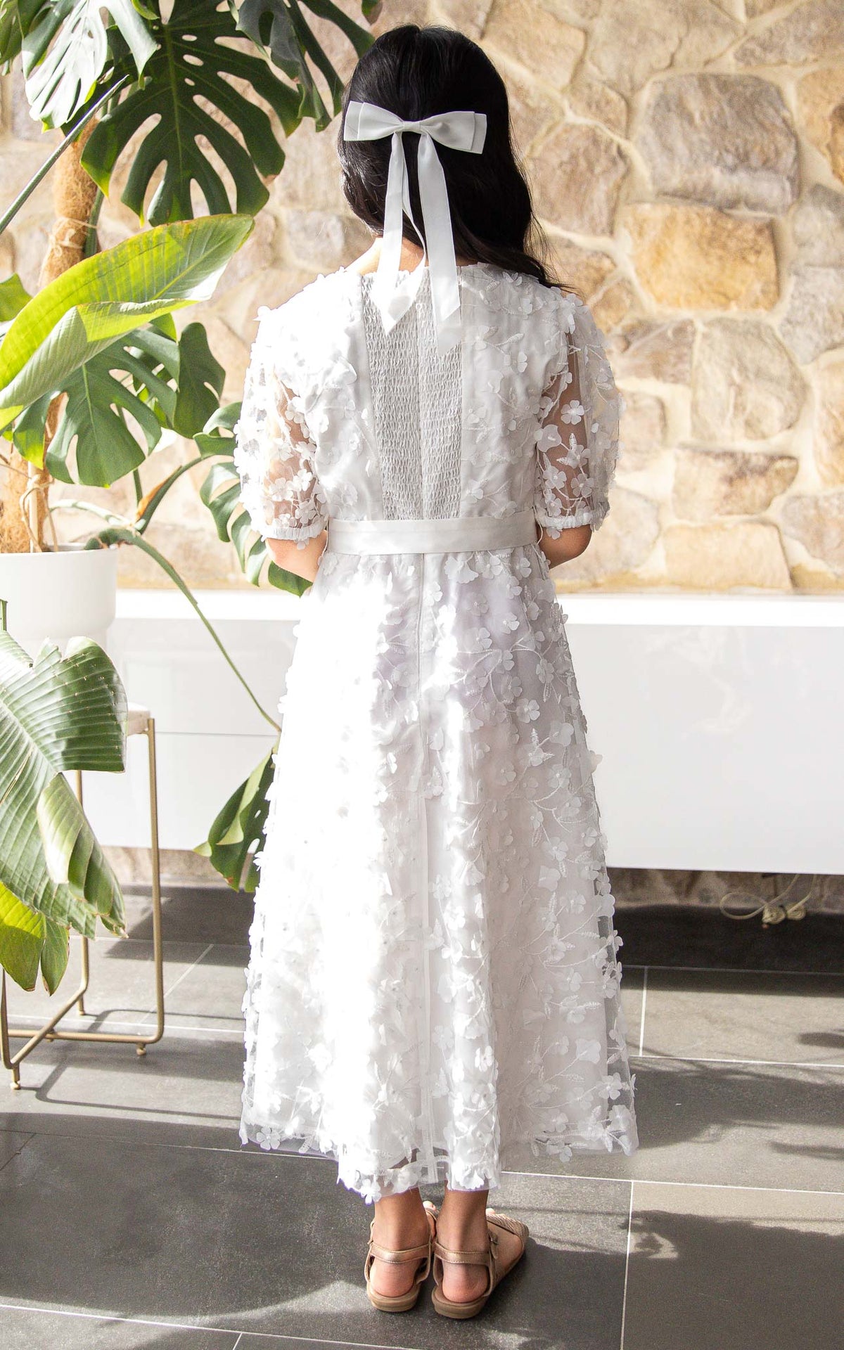 (PREORDER) Leonie Kids Dress - White