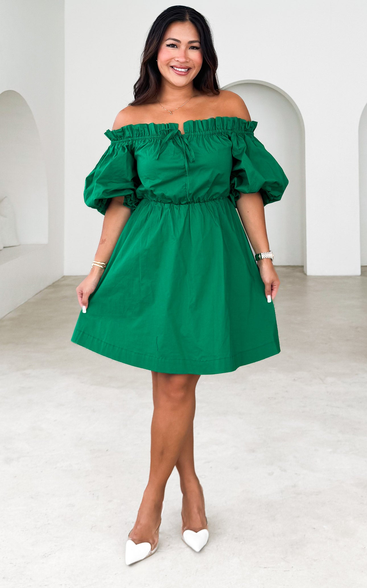 Nadine Mini Dress - Green