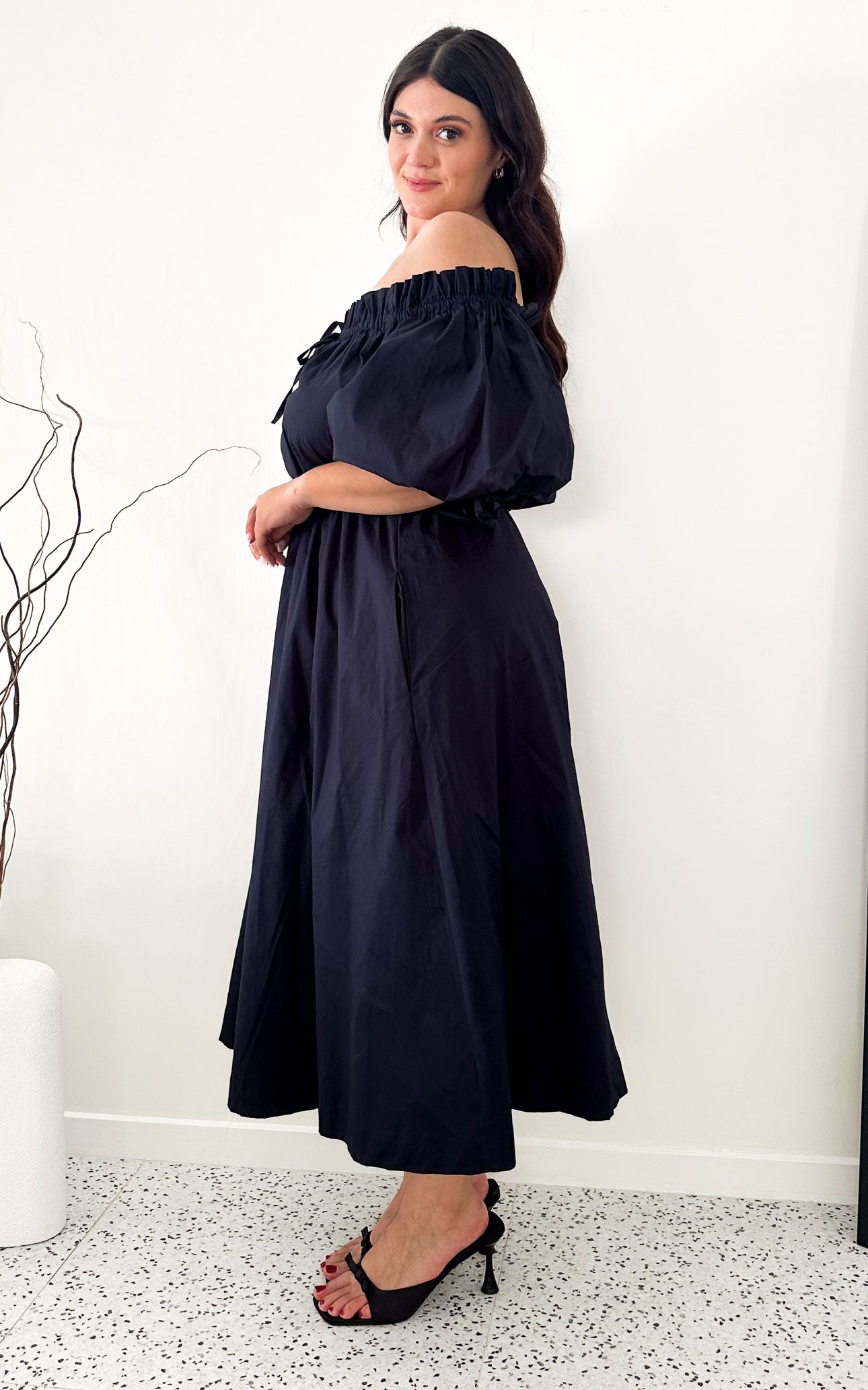 Nadine Midi Dress - Dark Navy