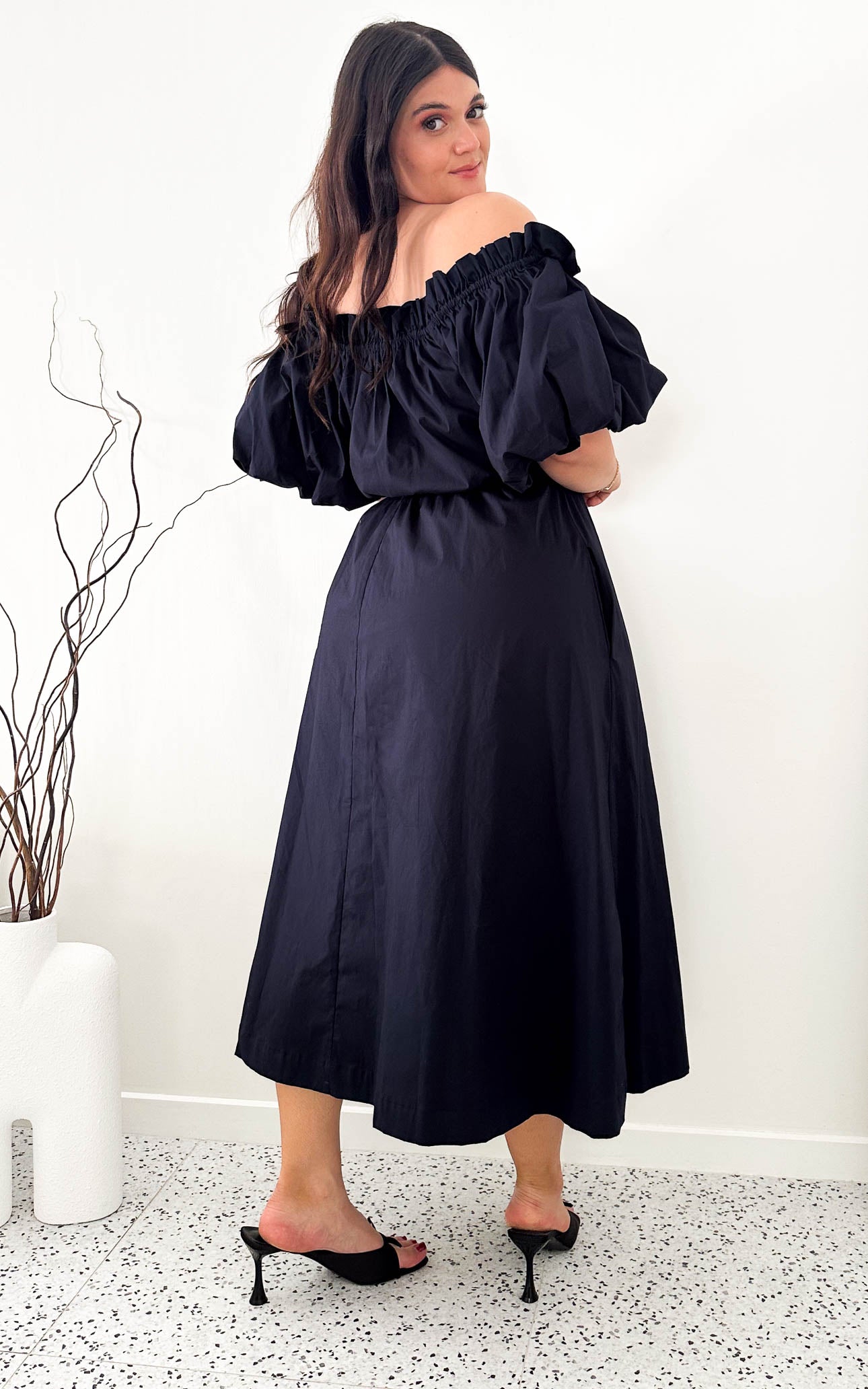 Nadine Midi Dress - Dark Navy