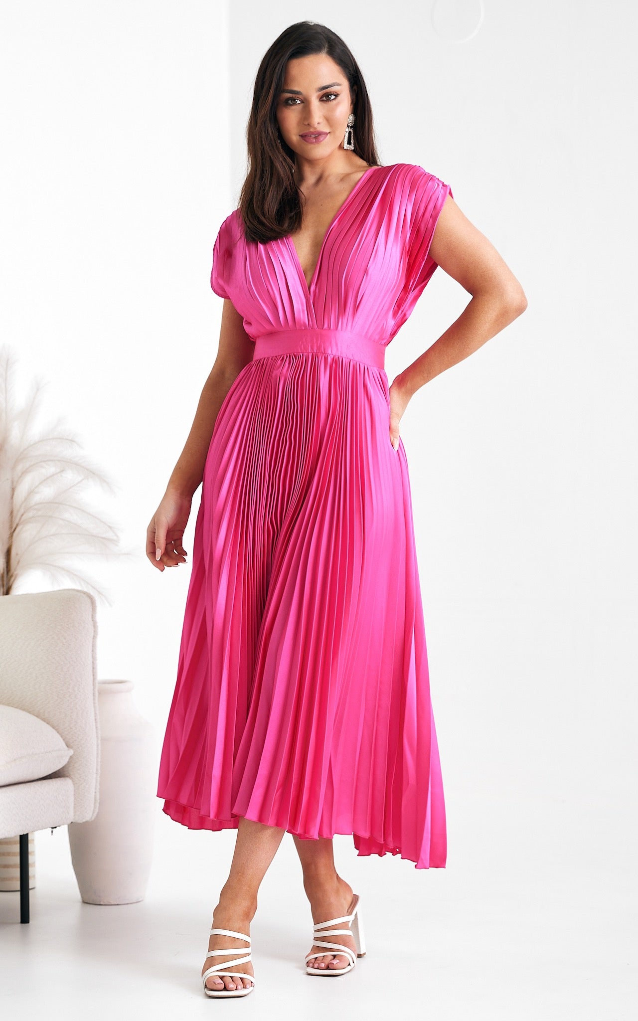 Naomi Maxi Dress - Hot Pink