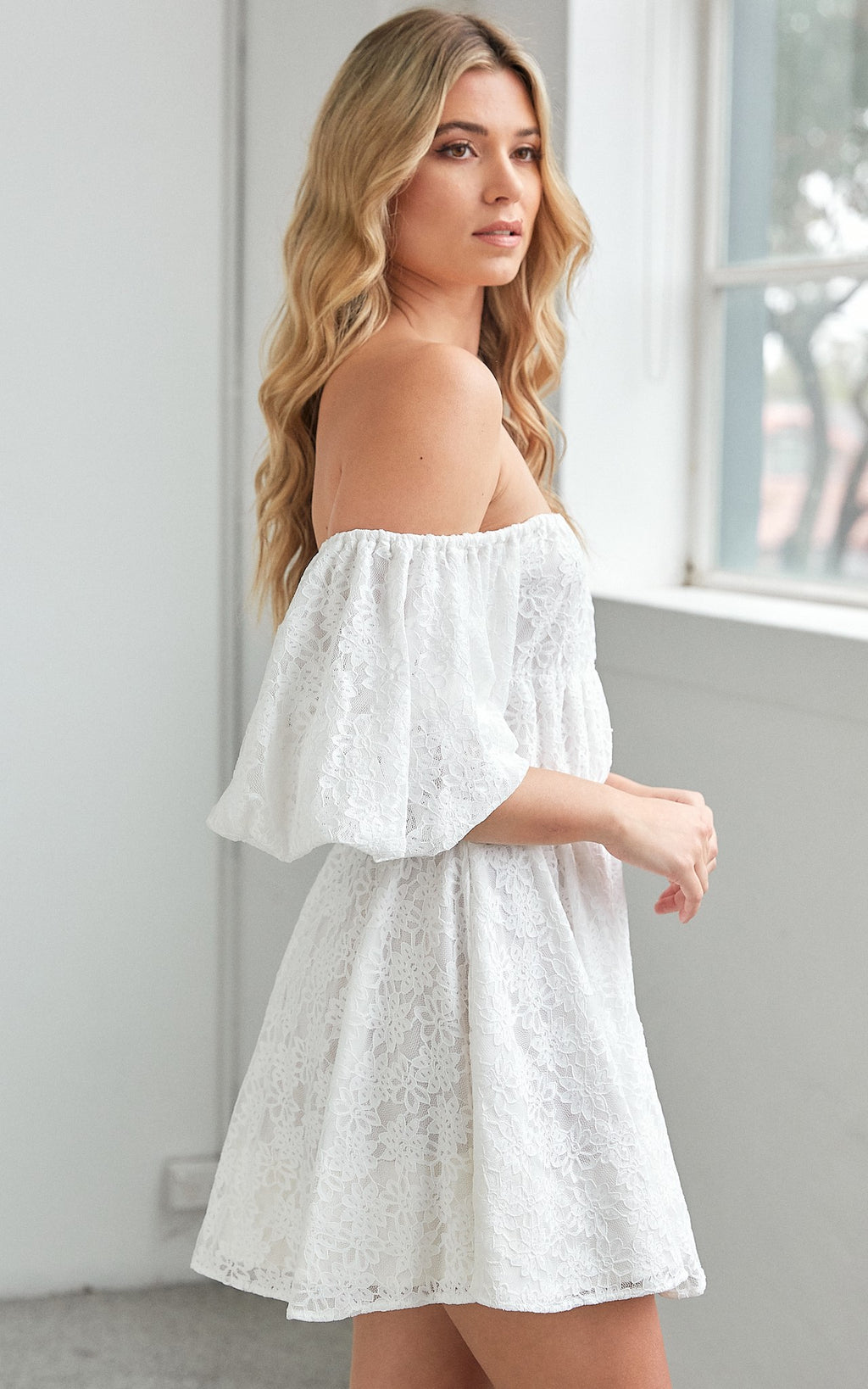 Nara Dress - White Lace