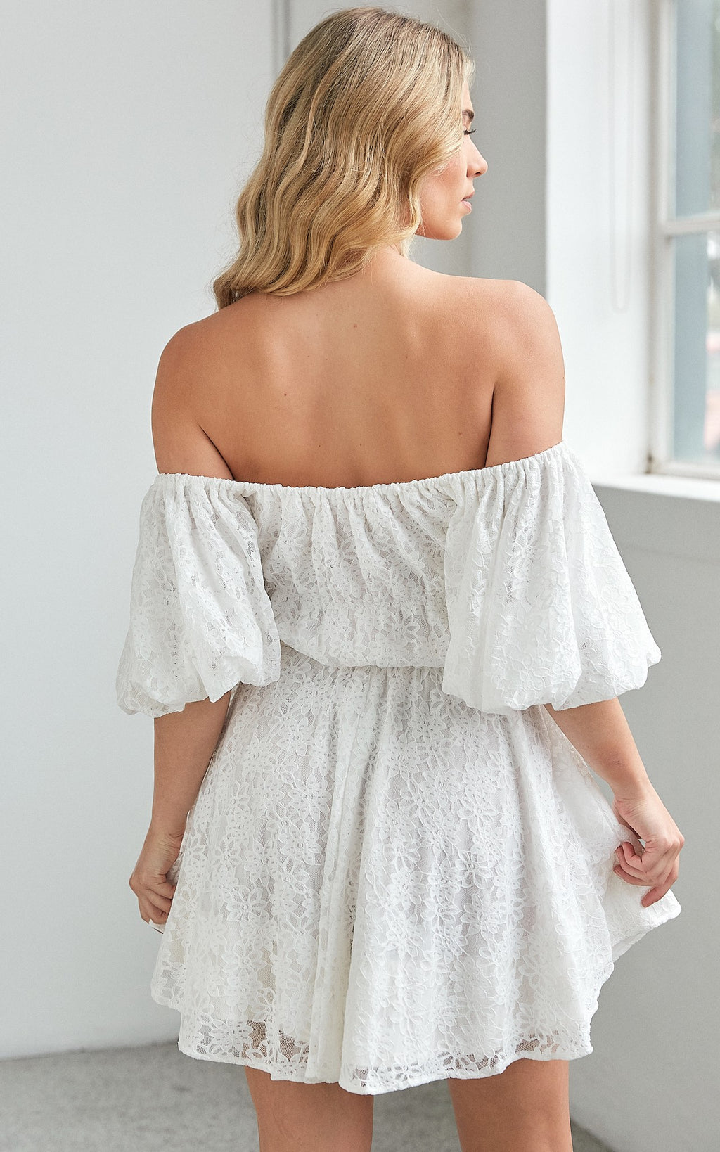 Nara Dress - White Lace