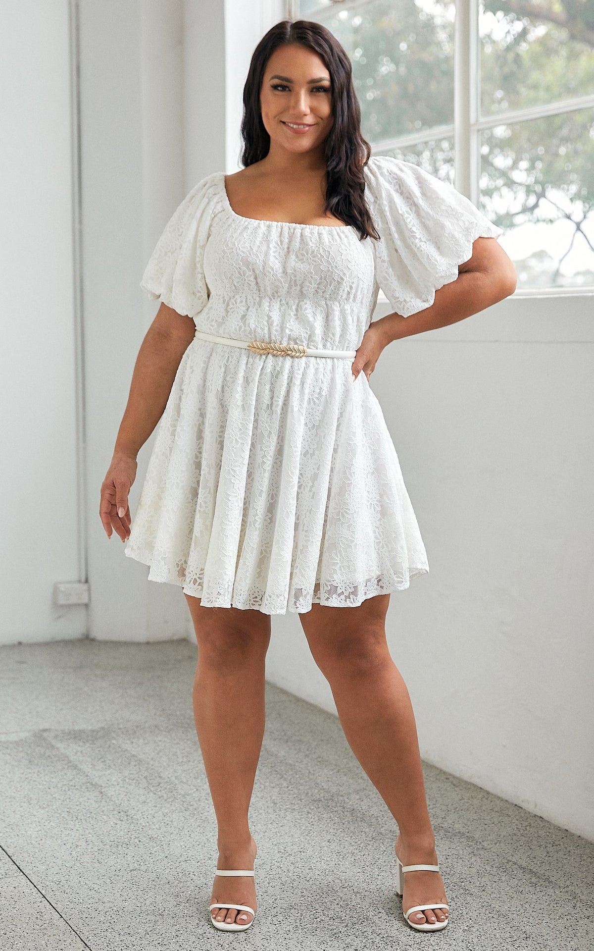 Nara Dress - White Lace