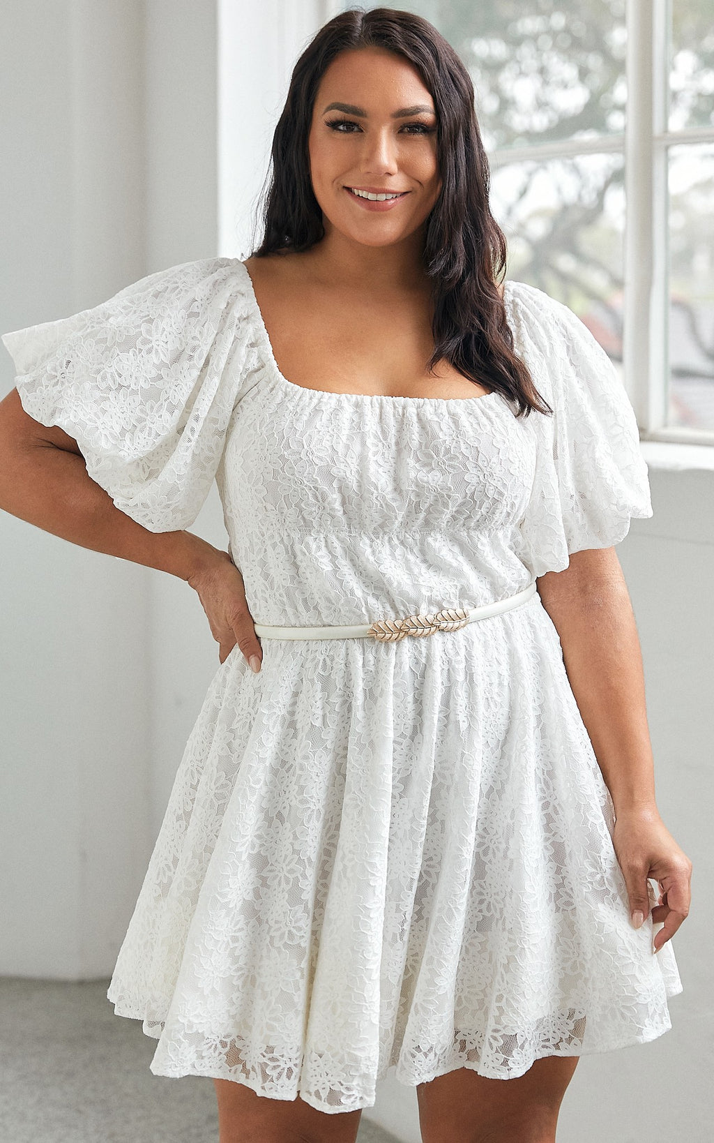 Nara Dress - White Lace