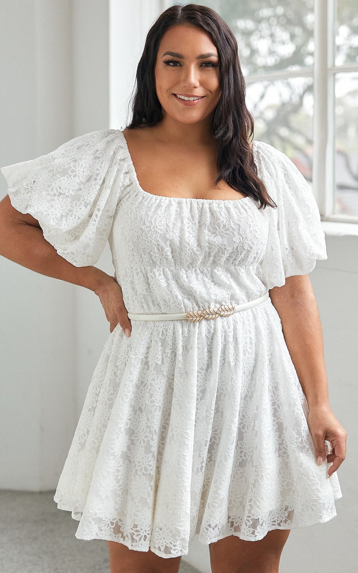 Nara Dress - White Lace
