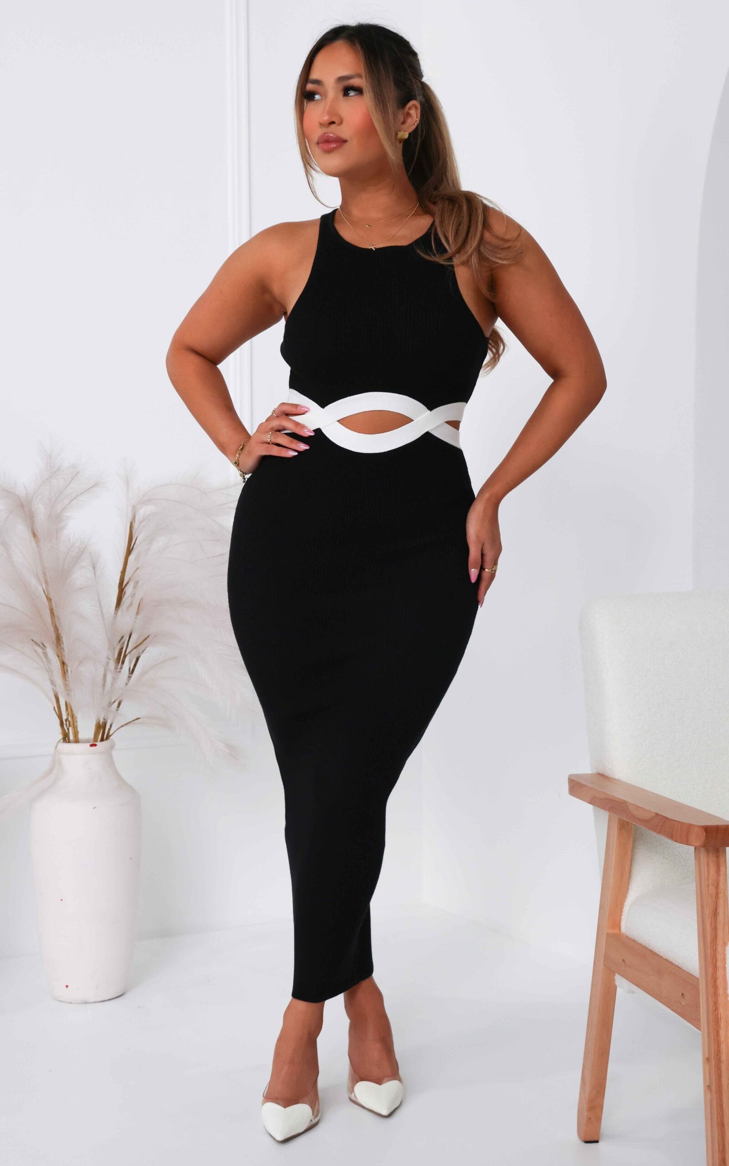 Nichelle Knit Maxi Dress - Black