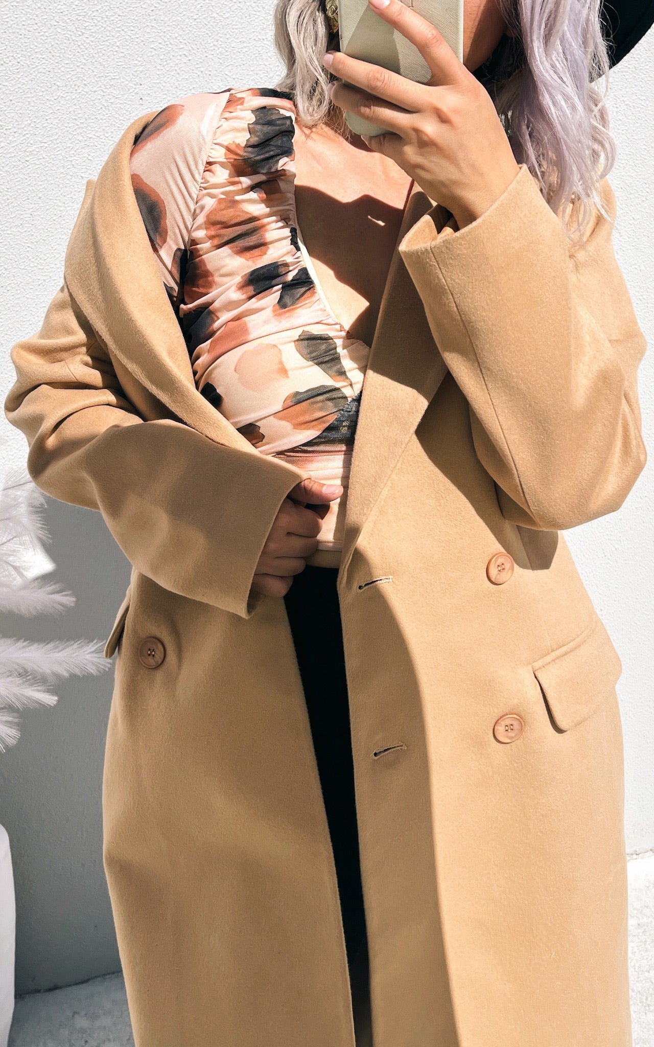 Noble Longline Coat - Camel