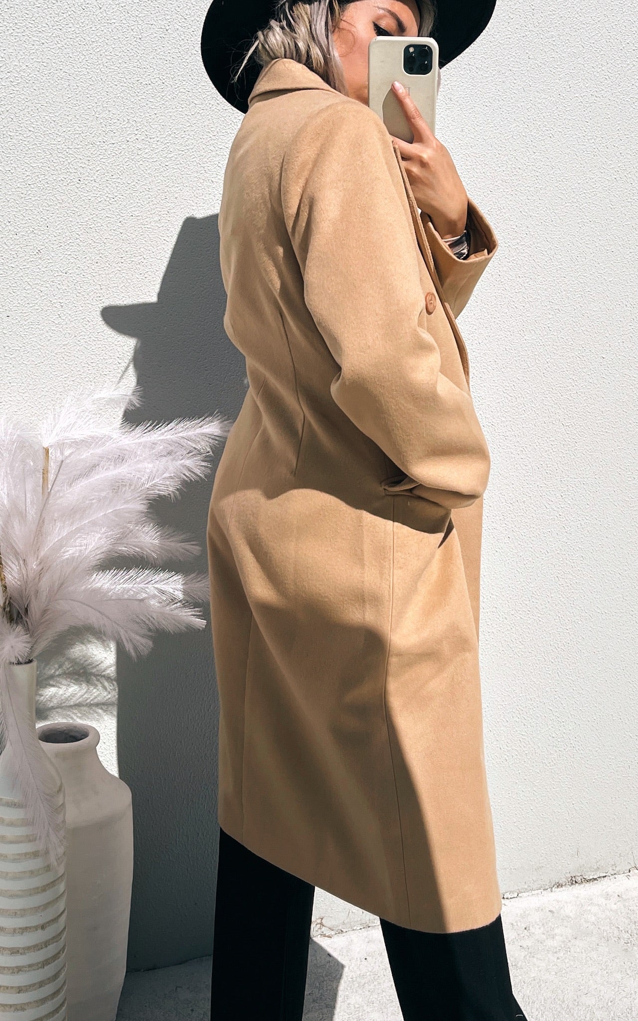 Noble Longline Coat - Camel