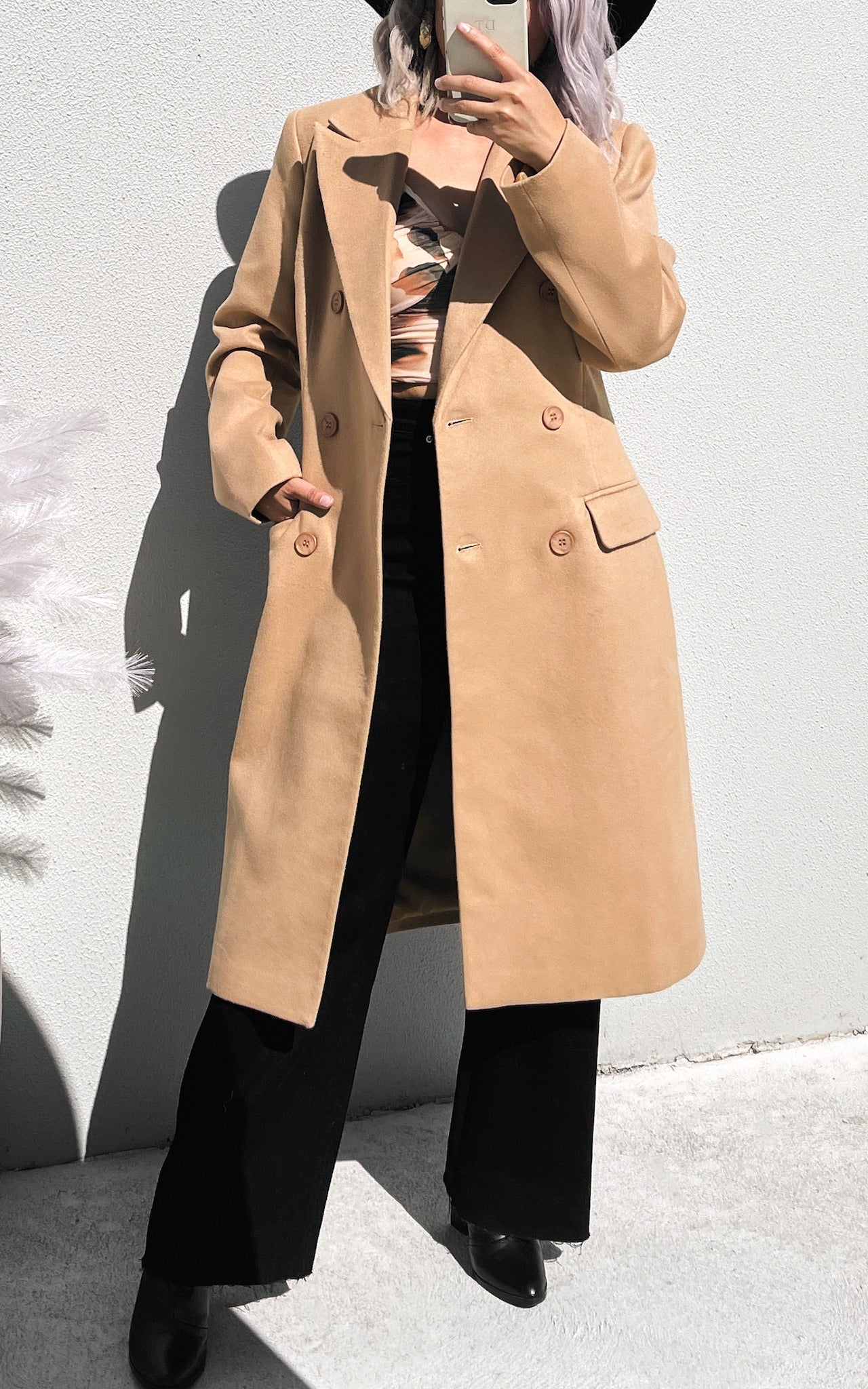 Noble Longline Coat - Camel