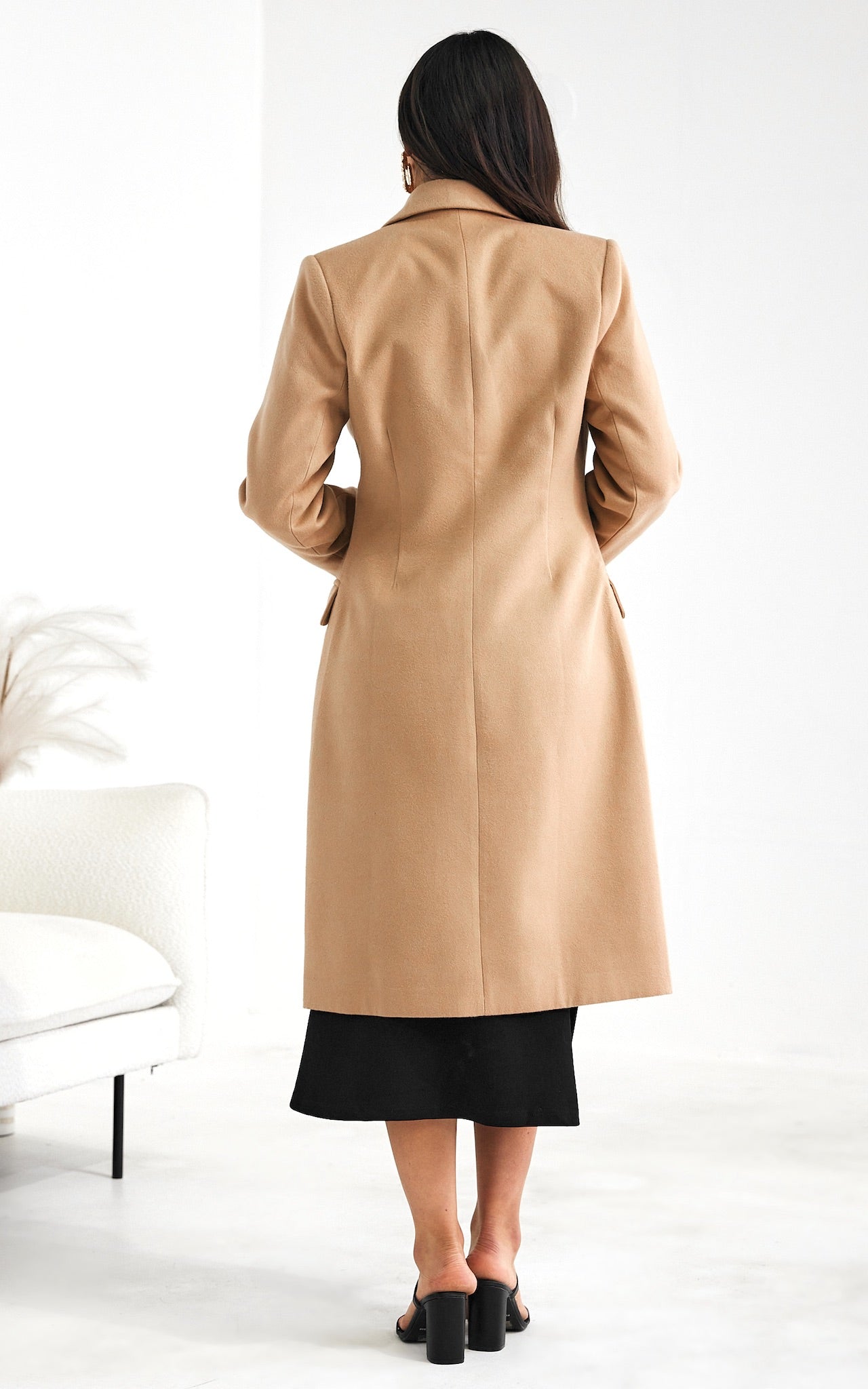 Noble Longline Coat - Camel