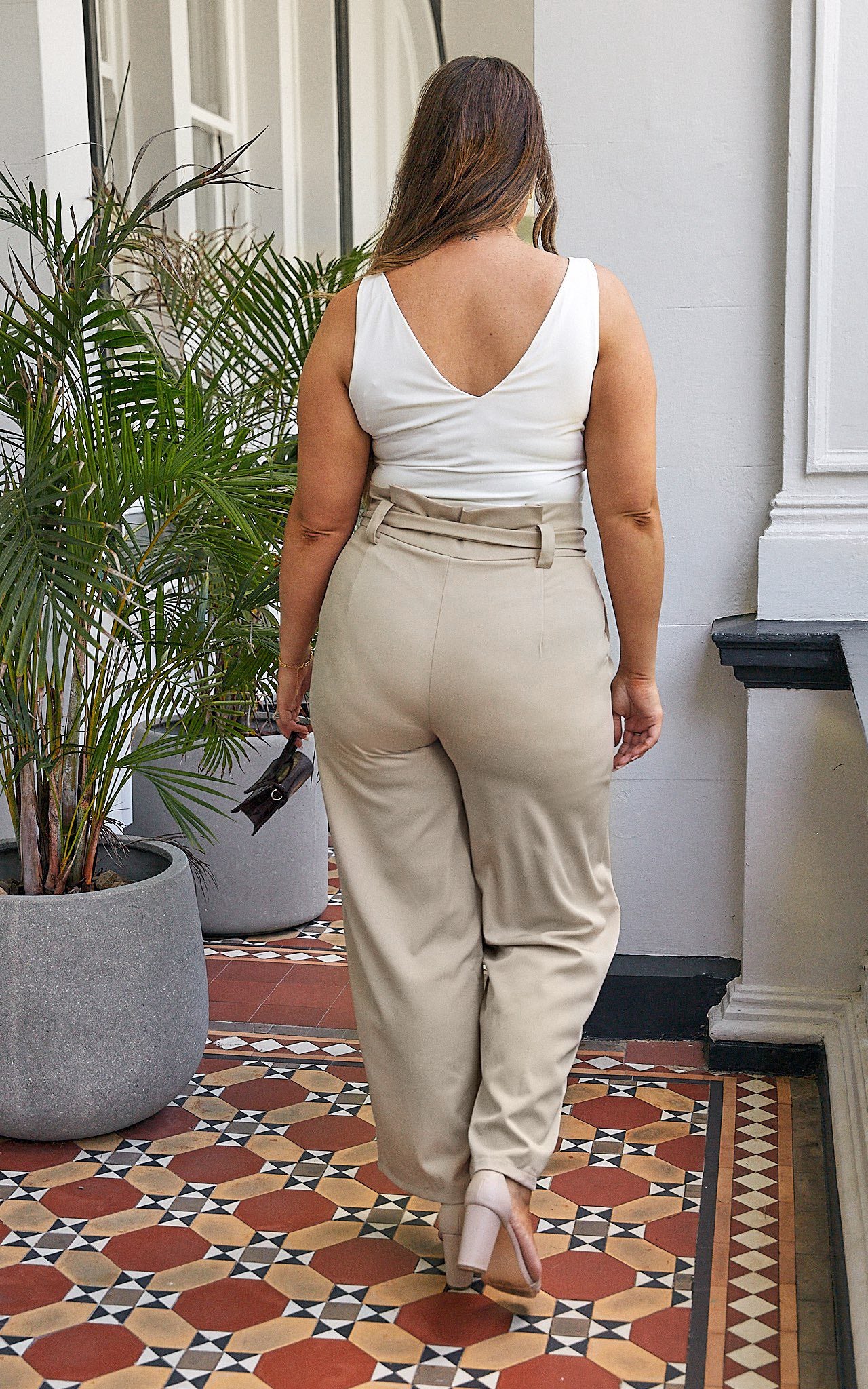 Nookie Wide Leg Pants - Beige