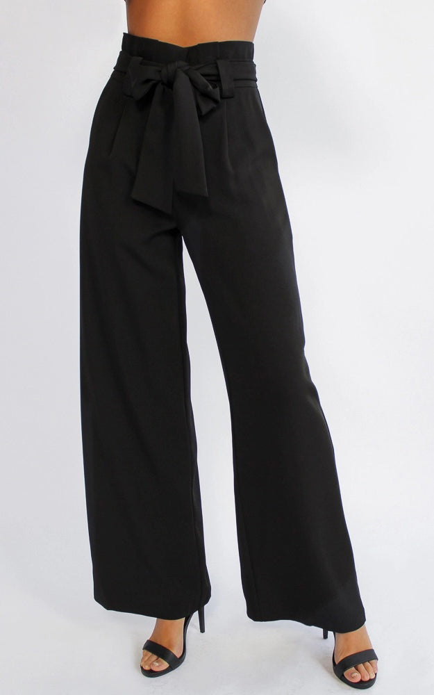 Nookie Wide Leg Pants - Black