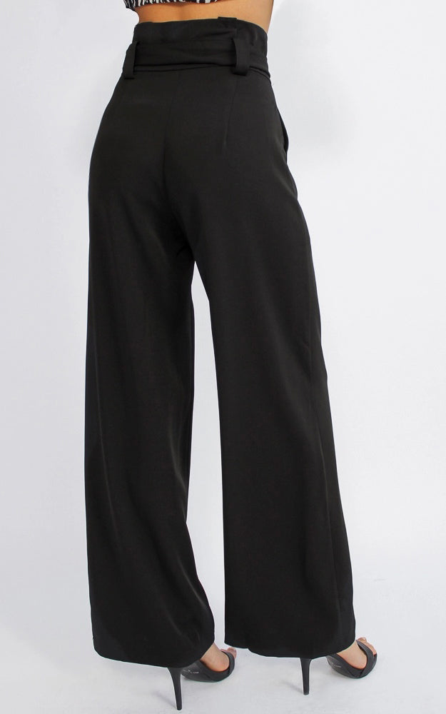 Nookie Wide Leg Pants - Black