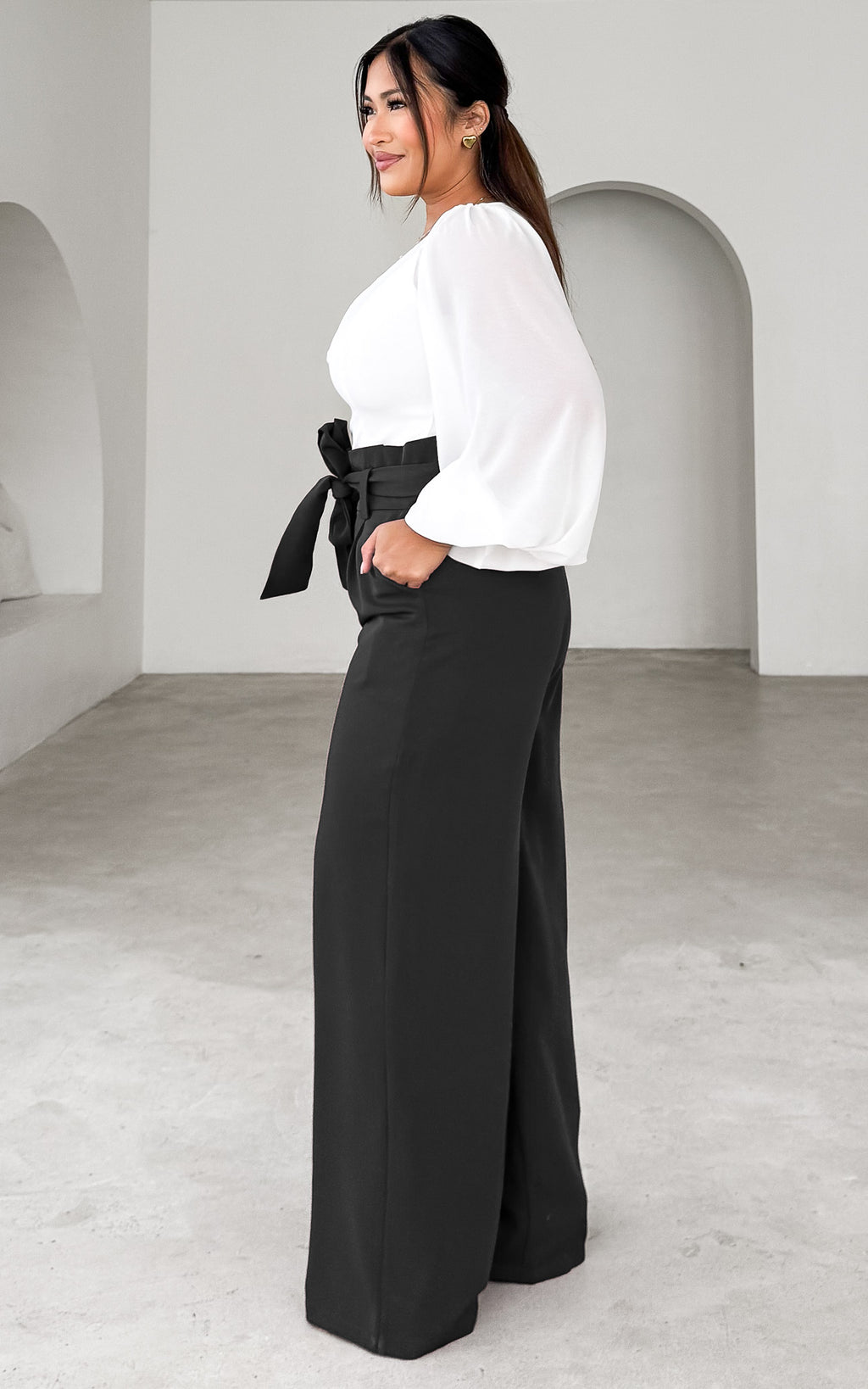 Nookie Wide Leg Pants - Black