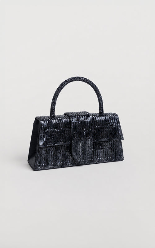 Nelani Rhinestone Bag - Black