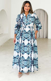 Novella Maxi Dress - Blue Print