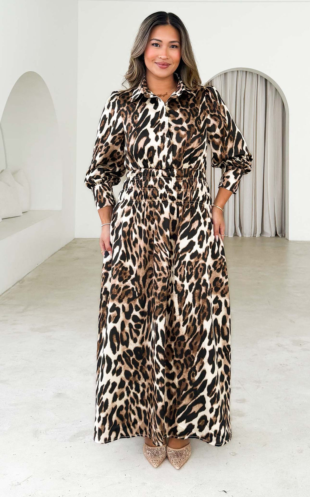 Novella Maxi Dress - Leopard Print