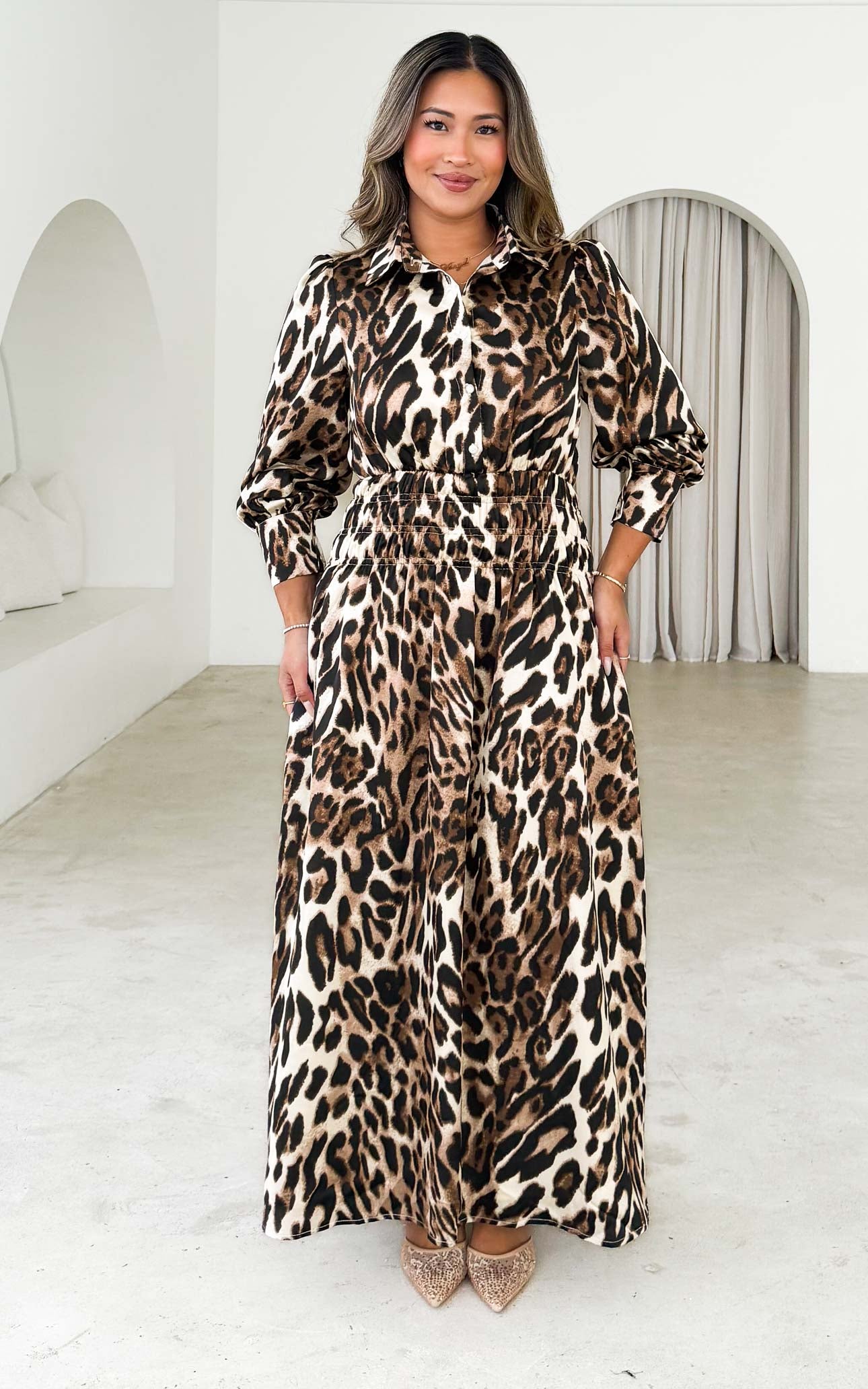 Novella Maxi Dress - Leopard Print
