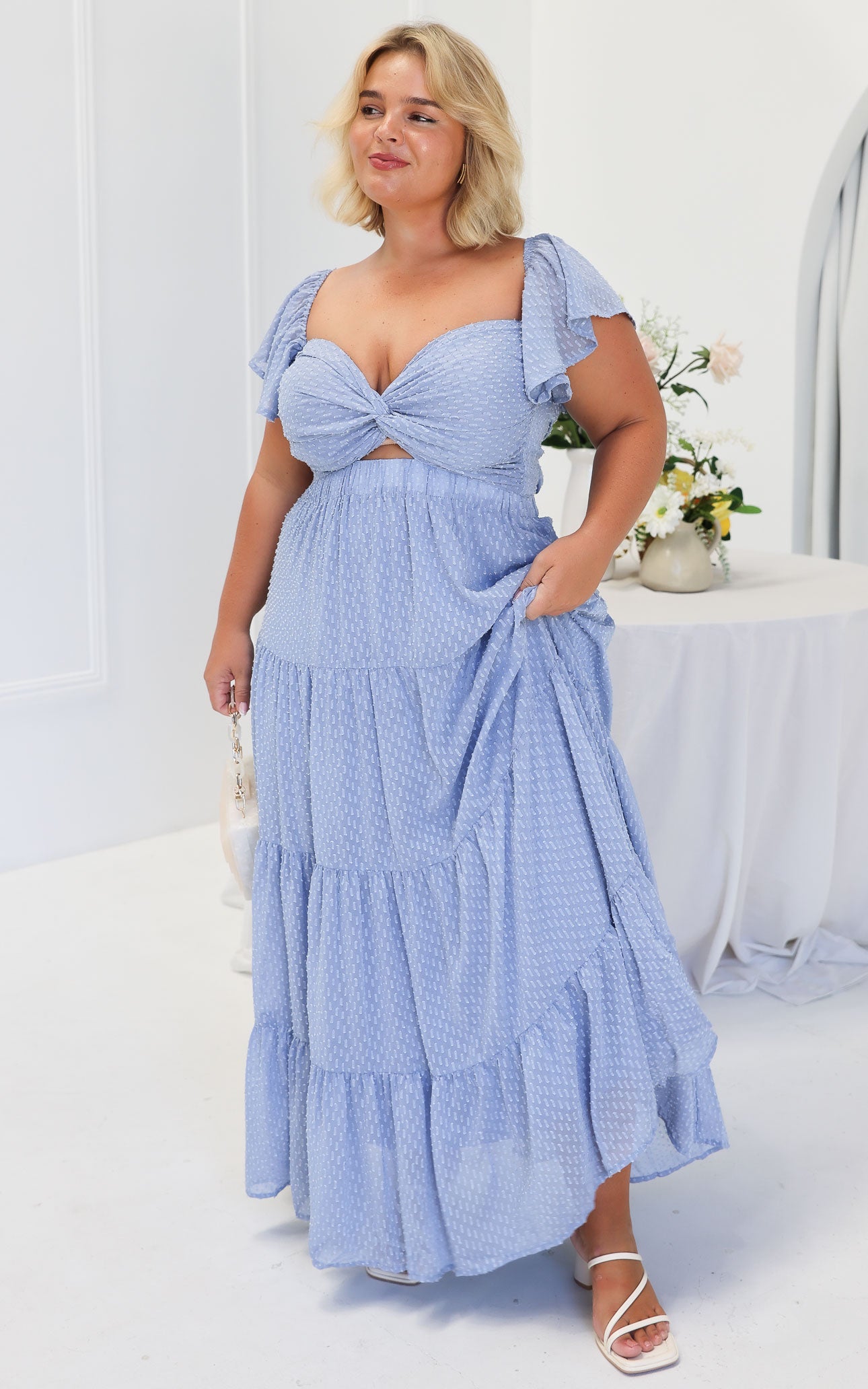 Odessey Tie Up Back Maxi Dress