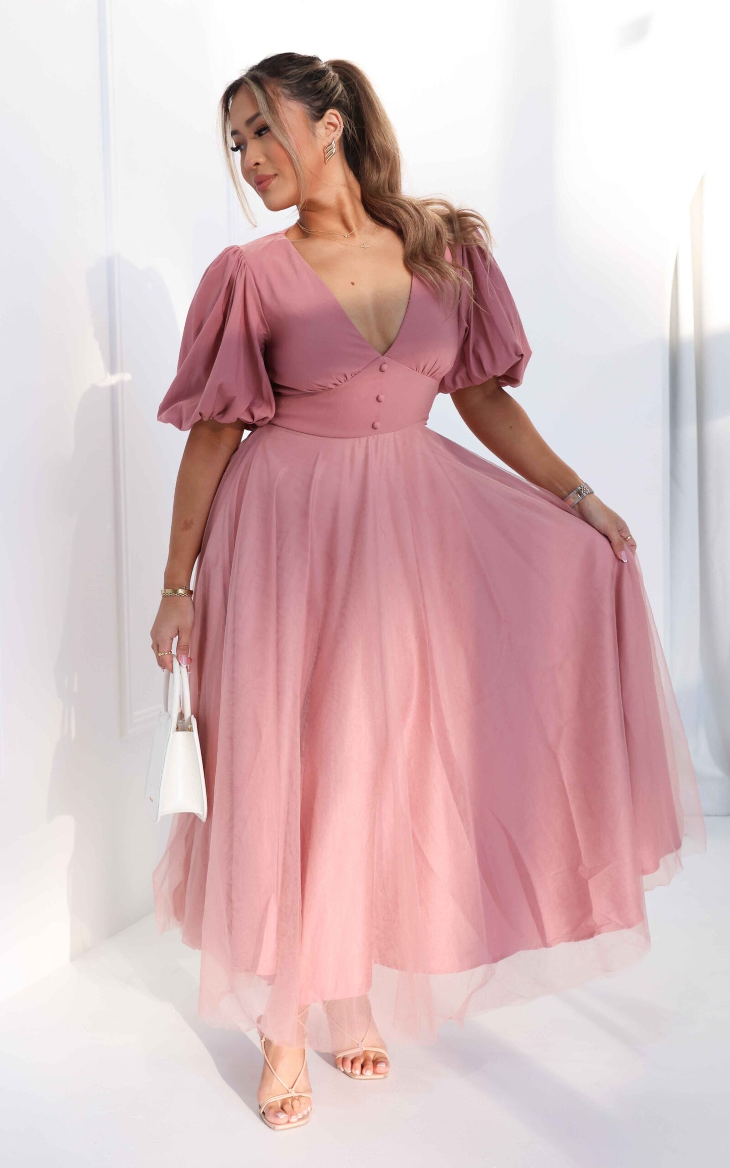 One Kiss Maxi Dress - Blush Pink